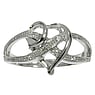 Silver ring zirconia Silver 925 rhodanized Heart Love Eternal Loop Eternity Love Affection