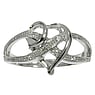 Bague argent Zircon Argent 925 rhodi Coeur Amour ternel Dragonne Infini Love Amour