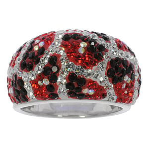 Anello argento Argento 925 Cristallo Pelame Manto Animal_Print