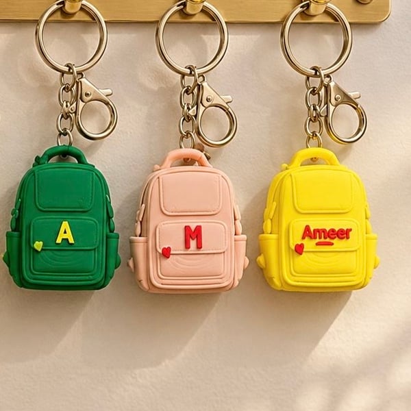 Image 4 of Mini Backpack Keychain – Personalized 3D Print