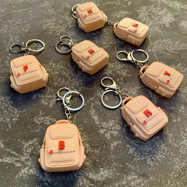Image 2 of Mini Backpack Keychain – Personalized 3D Print