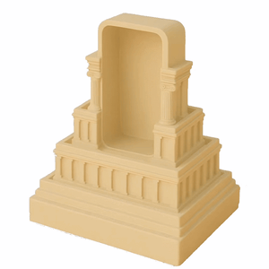 Classical display pedestal with a framed niche, generated with PrintPal AI