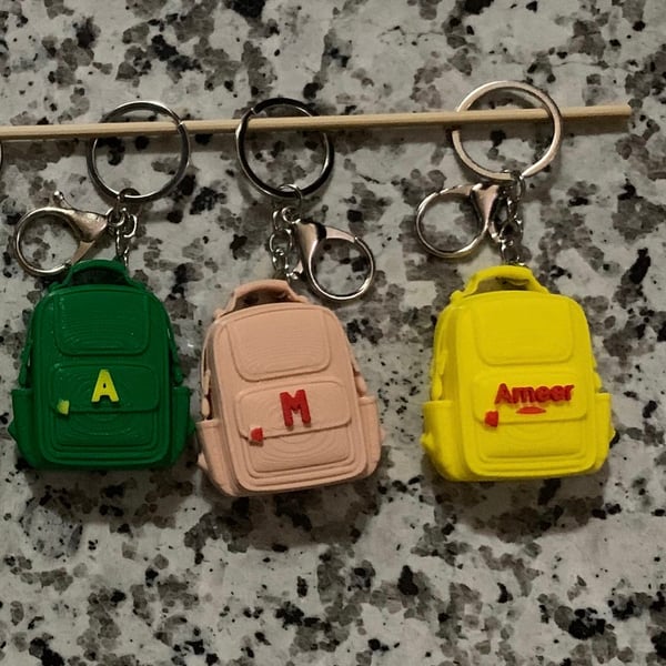 Image 7 of Mini Backpack Keychain – Personalized 3D Print