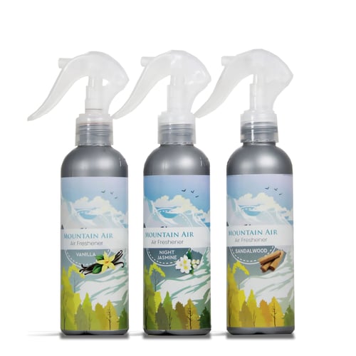 Mountain Air | Pack of 3 | Vanilla, Night Jasmine, Sandalwood Air Fresheners