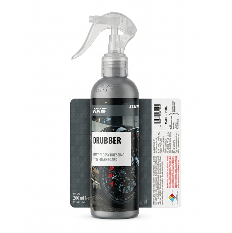 Drubber- Tyre And Dashboard Polish for Car | Non Oily | Long Lasting | Pleasant Smelling