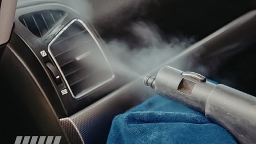 AC vent cleaning by steam