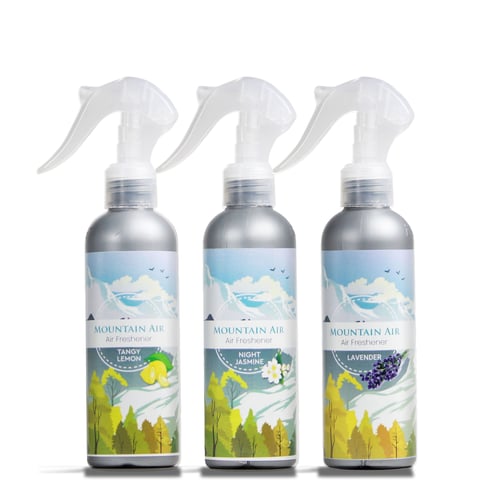 Mountain Air | Pack of 3 | Tangy Lemon, Night Jasmine, Lavender Air Fresheners