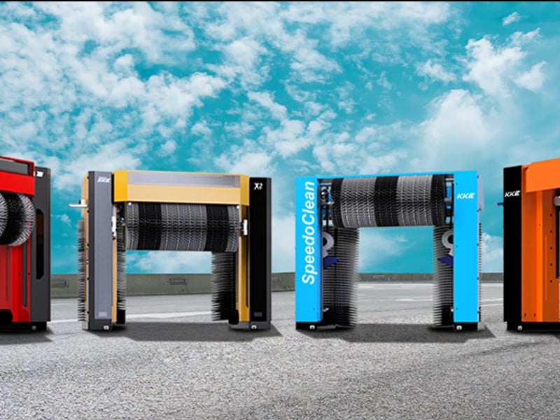 The KKE rollover range side by side - X1.1 in red, X2 in yellow, Speedoclean in blue and the Wave in orange