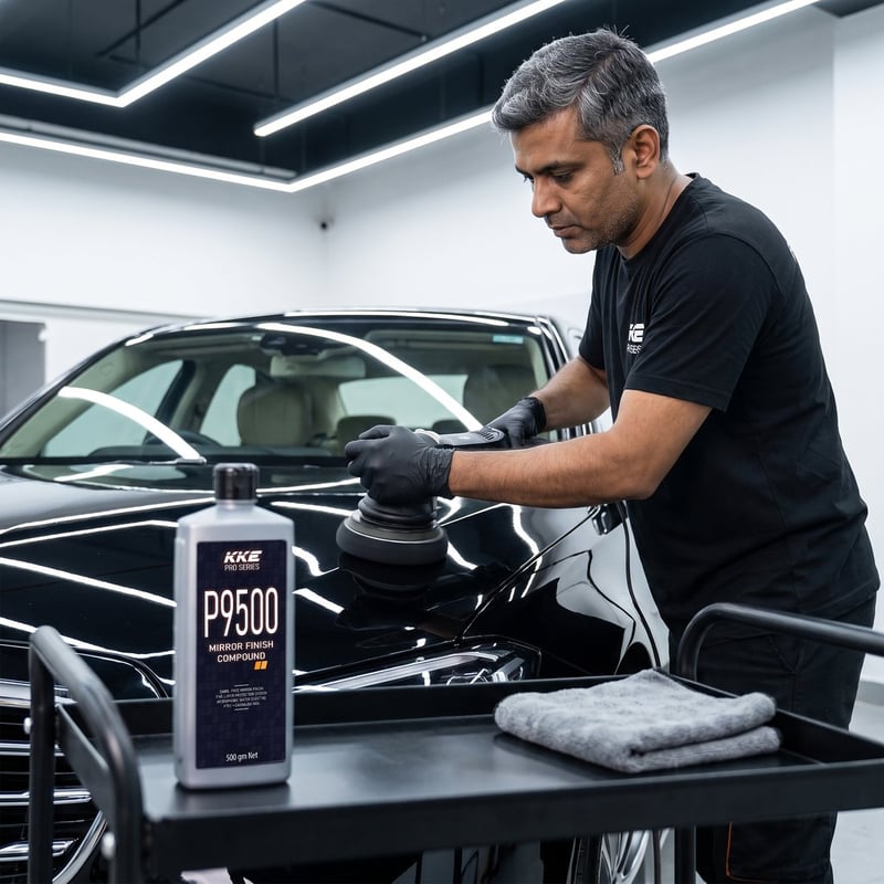 KKE Pro 9500: DA polisher, minimal pressure