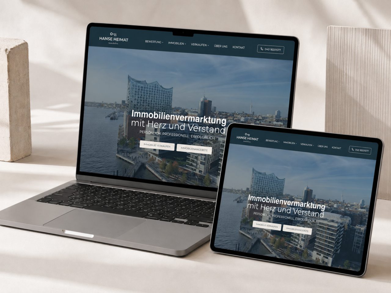 Hanse Heimat Immobilien Website