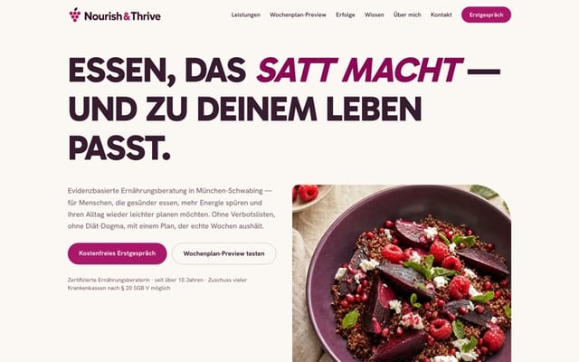 Referenz Nourish & Thrive