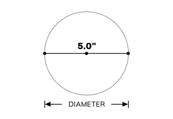 5.0 inch tube outline