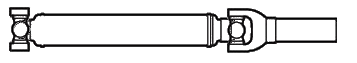 Slip Yoke to Open Joint Driveshaft Outline Diagram