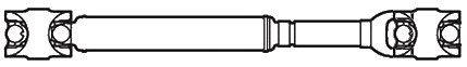 Double Cardan Joint to Double Cardan Joint Driveshaft Outline Diagram