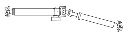 1 Piece Driveshaft Illustration Outline