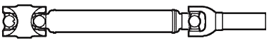 Slip Yoke to Double Cardan Joint Driveshaft Outline Diagram
