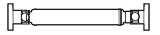Flange to Flange Driveshaft Outline Diagram
