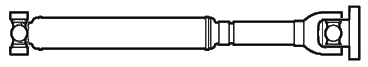 Open Joint to Flange Driveshaft Outline Diagram