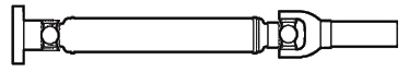 Slip Joint to Flange Driveshaft Outline Diagram