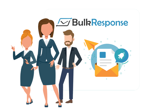 BulkResponse bulk email marketing dashboard showing campaign analytics, contact management, and delivery reports