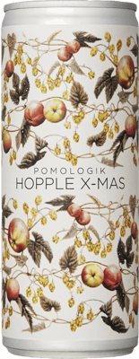 En burk med Hopple X-mas Pomologik, ett andra juldrycker från Sverige