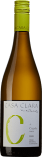 En flaska med Casa Clara Capela, ett vitt vin från Alentejo i Portugal