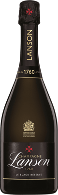 En flaska med Lanson Le Black Label Réserve, ett champagne från Champagne i Frankrike