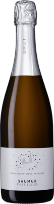 En flaska med Domaine du Vieux Pressoir Saumur Traditional Brut, ett mousserande från Loiredalen i Frankrike
