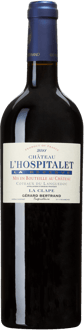 En flaska med Gérard Bertrand Château L’Hospitalet La Réserve Rouge 2021, ett rött vin från Languedoc-Roussillon i Frankrike