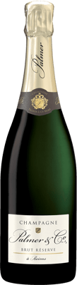 En flaska med Palmer & Co Brut Reserve, ett champagne från Champagne i Frankrike