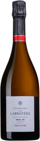 En flaska med Champagne Labruyère Prologue, ett champagne från Champagne i Frankrike