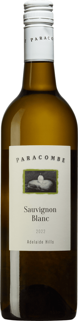 En glasflaska med Paracombe Sauvignon Blanc 2023, ett vitt vin från South Australia i Australien