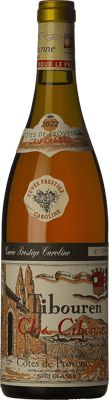 En glasflaska med Artadi Valdeginés 2019, ett rosévin från Provence i Frankrike