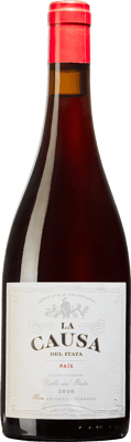En flaska med La Causa País, ett rött vin från Région del Sur i Chile