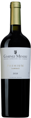 En flaska med Gimenez Mendez Premium Tannat 2018, ett rött vin från Canelones i Uruguay