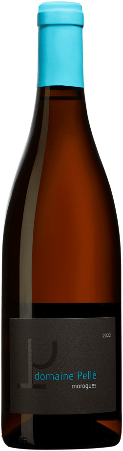 En glasflaska med Domaine Pellé Menetou-Salon Morogues Blanc 2022, ett vitt vin från Loiredalen i Frankrike