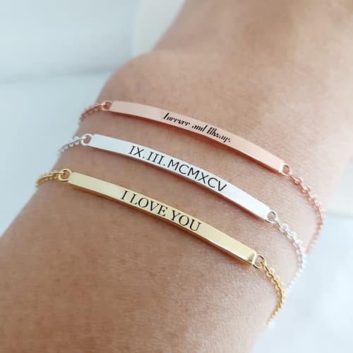 Personalized Bar Bracelet