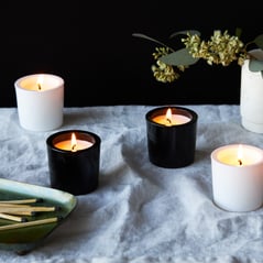 4 Scented Glass Candles