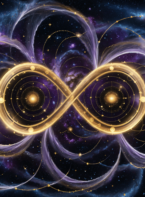 infinity symbol, cosmos, galaxy
