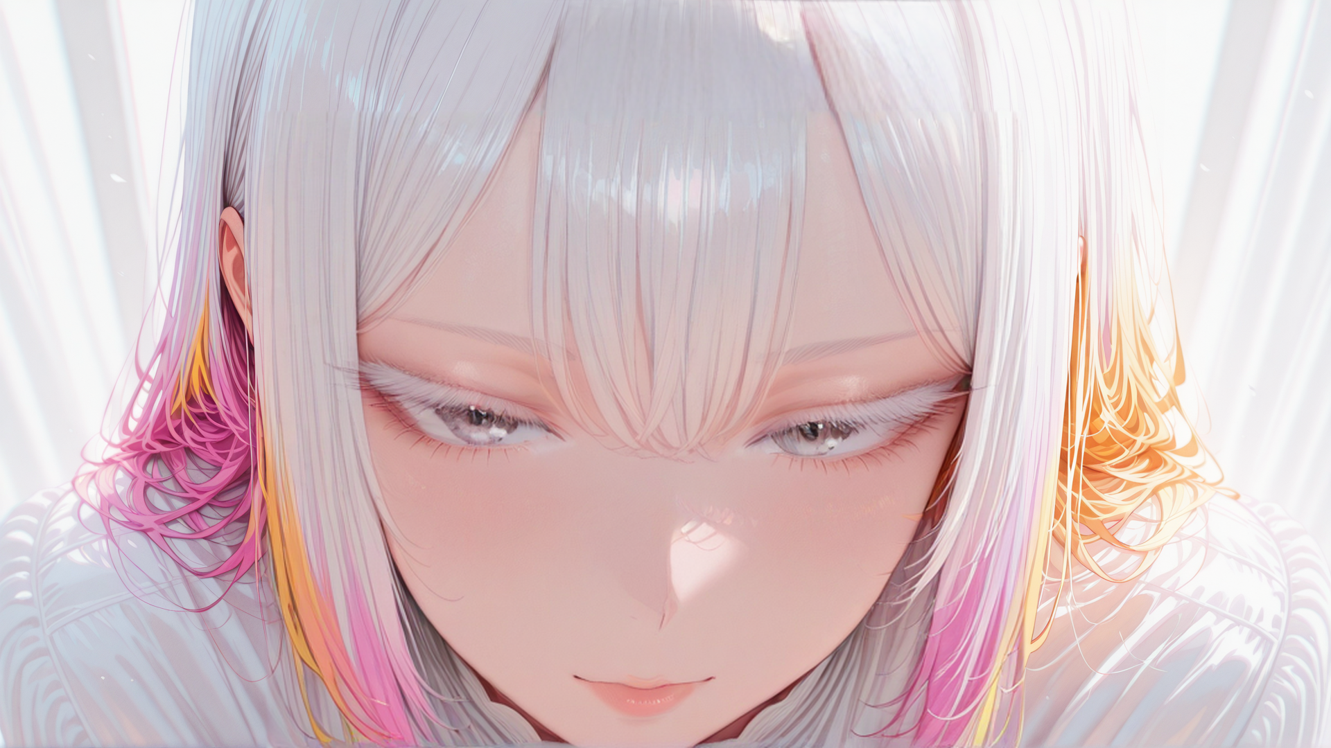 AI generated wallpaper featuring anime girl, character