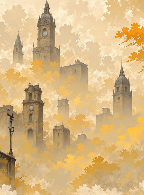 clock tower, building, tree, street lamp, wall