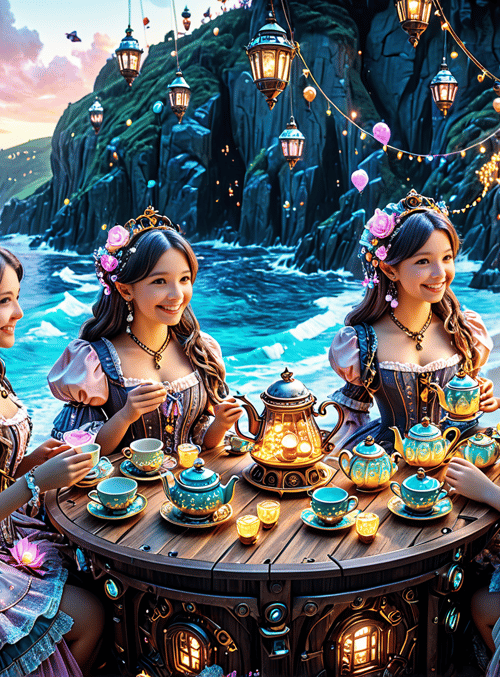princess, tea party, fairy tale