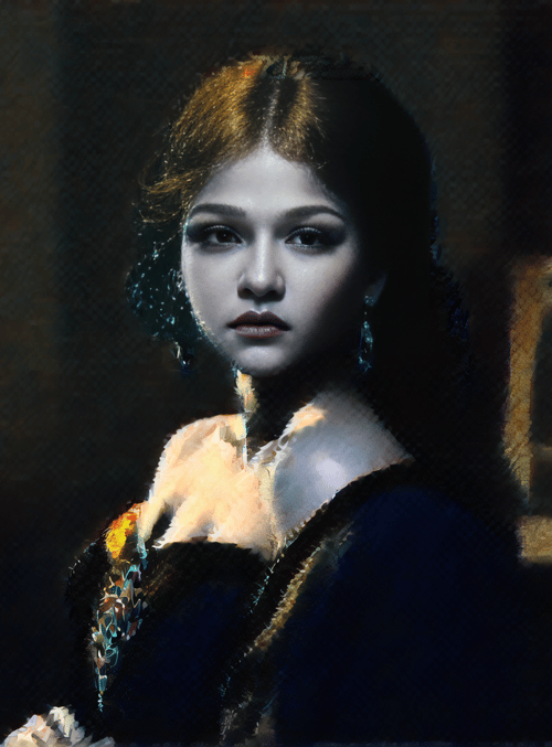woman, portrait, dress