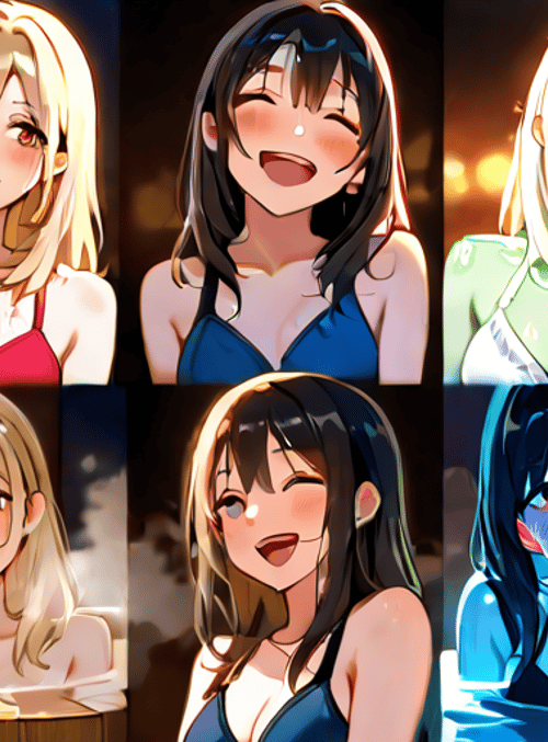 women, anime, swimwear