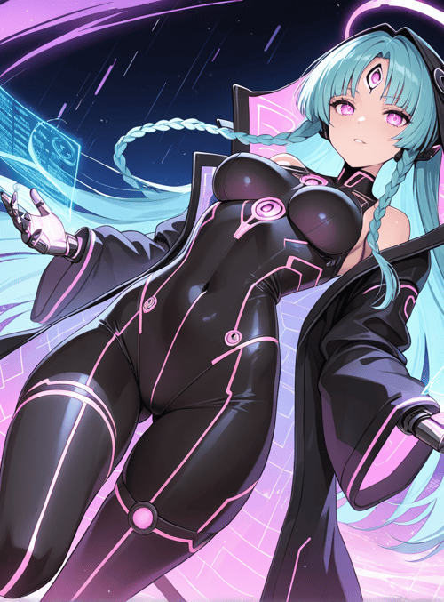 anime, cyberpunk, female