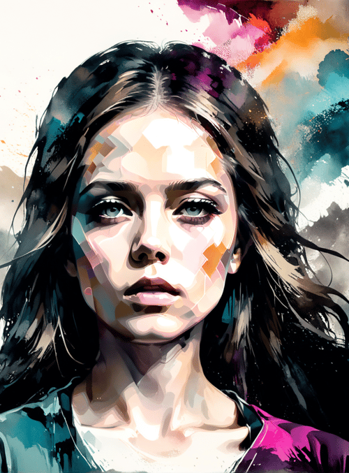 woman, art, portrait