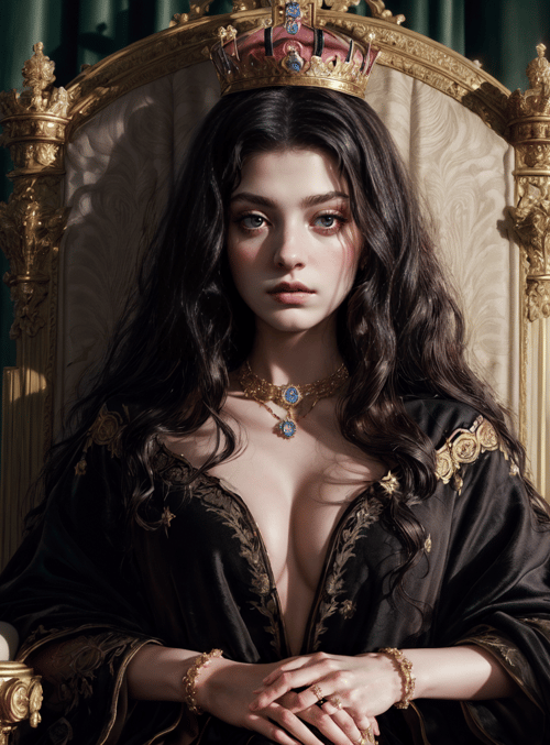 queen, crown, throne