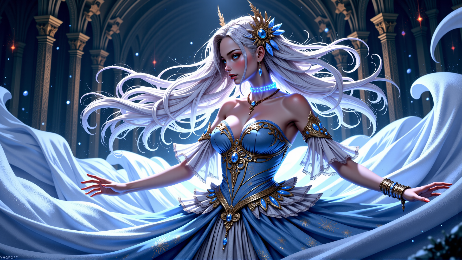 AI generated wallpaper featuring queen, fairy, princess