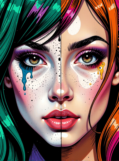 woman, face, hair