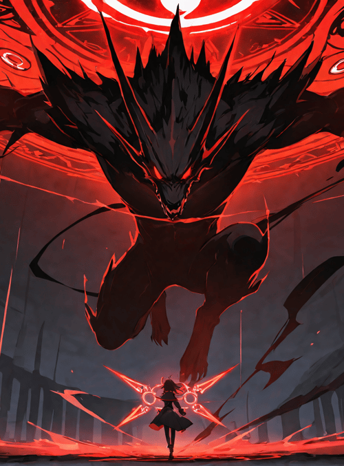 dragon, girl, gloves, castle, red, swords